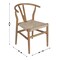 Flash Furniture Logan Commercial, Y-Back Style Wood & Kraft Paper Stackable Dining Chair w/Oak/Natural Finish, 2PK 2-ZH-8101YS-OAK-NAT-GG - alternate 6